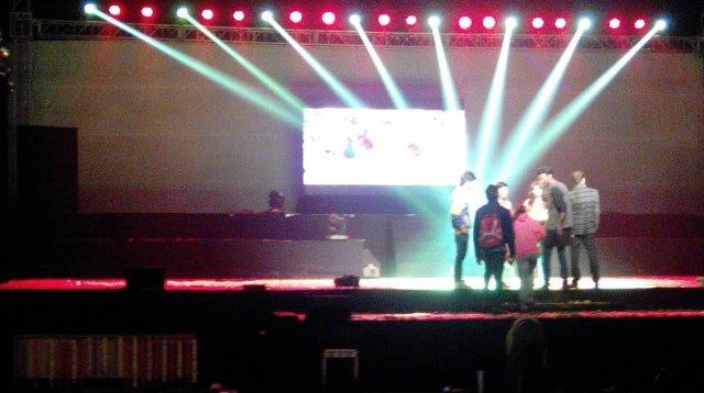 top stage and light setup surat
